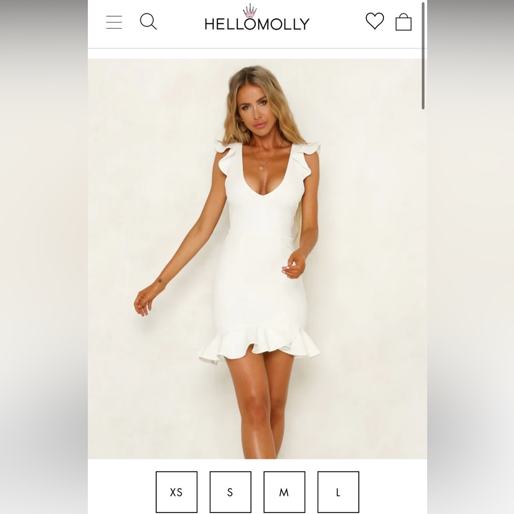 Hello molly white strap back dress